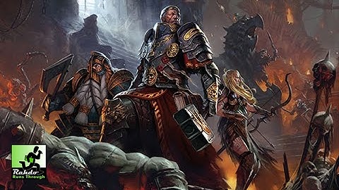 (static cam) Warhammer Quest the Adventure Card Game Extended Gameplay