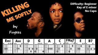 KILLING ME SOFTLY by Fugees (Easy Guitar & Lyric Scrolling Chord Chart Play-Along) screenshot 5