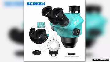 RF4 750X Trinocular Continuous Zoom Stereo Microscope WF10X 22mm Eyepiece Suitable For Mobile Phone