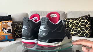 Nike Air Jordan 4 ‘Bred’ 2019 Vs Jordan 4 ‘Bred’ Reimagined 2024