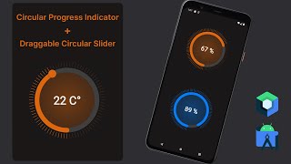 Android Circular Progress Indicator + Draggable Circular Slider in Jetpack Compose - Android Studio screenshot 3