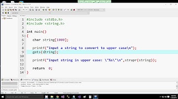 C strupr() function to uppercase