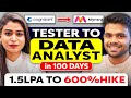 Tester in cognizant to data analyst in myntra  15lpa to 600 hike  3 months roadmap