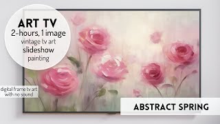 Framed Landscape Art Screensaver 4K | Flower Painting Modern Art For TV | Beautiful Background