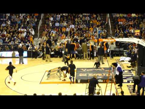 Guy dunks himself through Basketball Hoop, Phoenix...