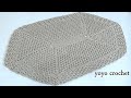 كروشية مفرش بيضاوى سهل جدا للمبتدئين مع شرح طريقة تكبيرة لأى مقاس Crochet Doily يويو كروشية 