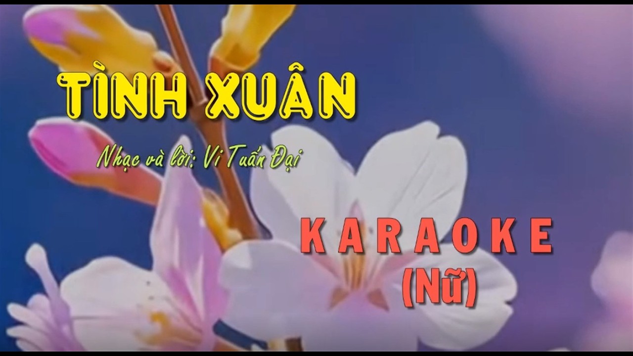 KARAOKE TÌNH XUÂN Tone Nữ - Vi Tuấn Đại