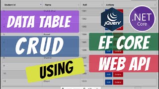 DataTable - CRUD using EF Core and Web API |  Core | Paging | Sorting