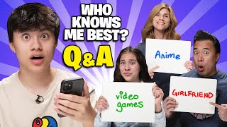 WHO KNOWS ME BETTER? Family EvanTube Q&A Challenge: Parents VS. Sibling!