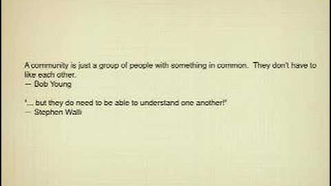 The Presentation Stephen Walli didn