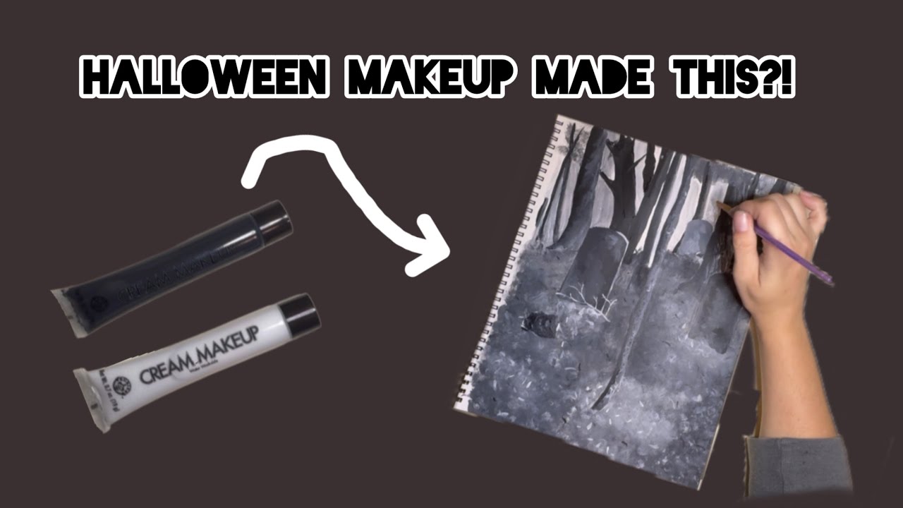 Monochromatic Graveyard Painting with Grease Paint?!