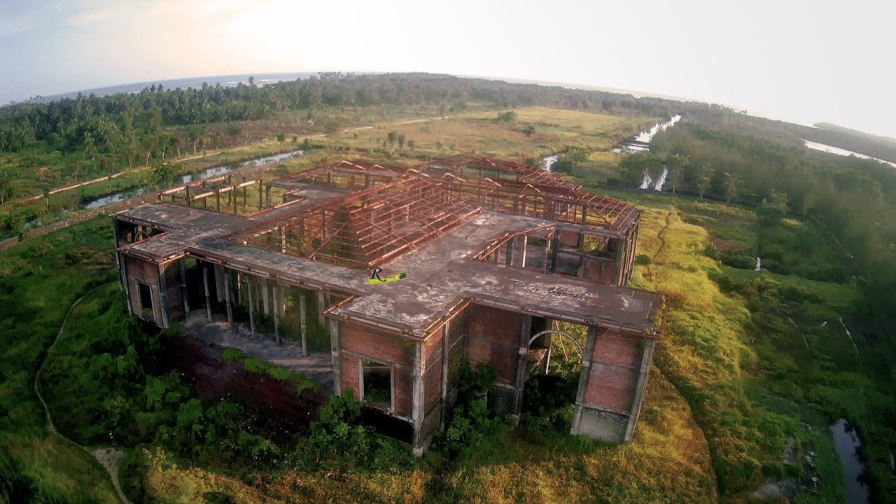 Panorama Alam Dari Atas Udara Di Sekitar Gedung Tua Kawasan Istana