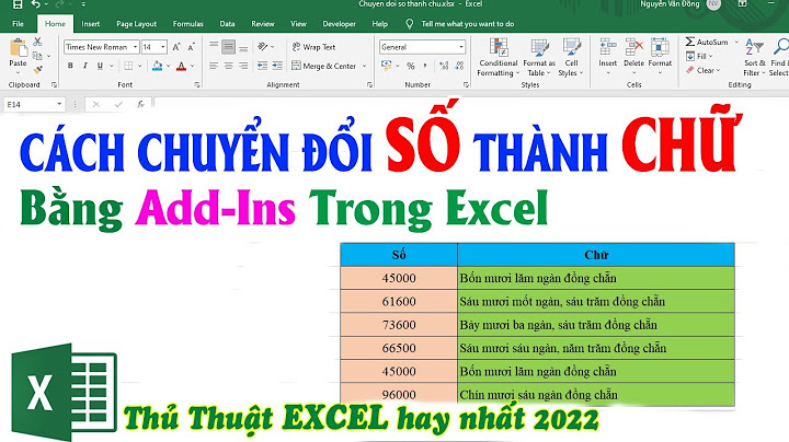 Chuyển sang giá trị số trong Excel