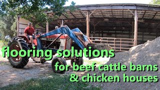 putting new floors in the chicken house & cattle barn