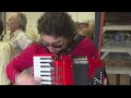 Famous accordionist plays the keys at vino di piccin