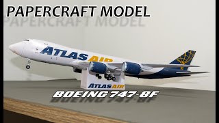 ATLAS AIR BOEING 7478F PAPER MODEL SCALE 1/200