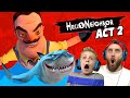 CRAZY SHARK! Hello Neighbor ACT 2 Probs! K-City GAMING