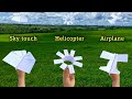 Top 3 new flying plane best paper flying helicopter toy how to make best 3 paper plane