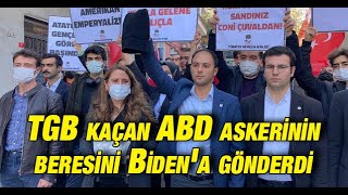 Türkiye Gençlik Birliği Kaçan Abd Askerinin Beresini Bidena Gönderdi