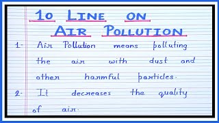 10 lines on air pollution in english/essay on air pollution ||