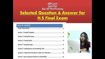 HS Final Exam question and answer | Class XII | IT/ITeS | Word Processing | NSQF Level 4 |