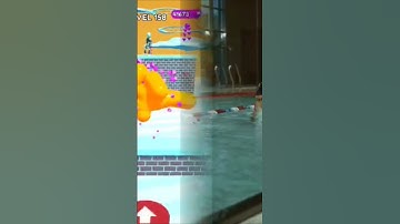 Tall Man Run 158 + Diving & Swimming Split Screen! #Shorts