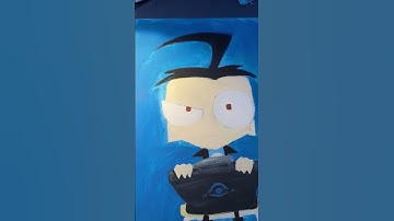 I added a Dib painting to my collection of  Invader Zim painting