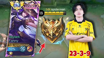 ONE OF THE MOST SMOOTHEST FANNY SKIN SKYLARK + ROTATION | RANKGAME SOLO CARRY - MLBB