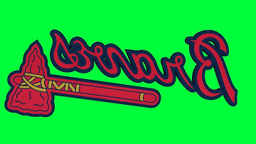 Atlanta Braves Green Screen Logo Loop Chroma Animation