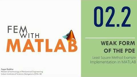 2.2 FEM With MATLAB: Least Square Method in MATLAB live script