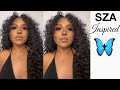 $25 SZA Curly Crochet Hair | Illusion Part| Braid-less Protective Style |Step by Step