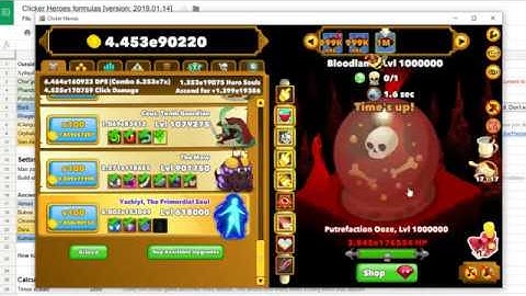 Goal setting for CH 1.0e10 until Clicker Heroes 2 release | Beating zone 1000000