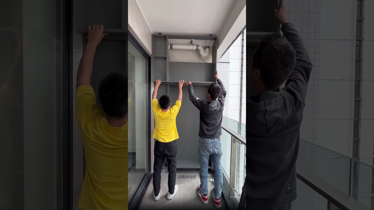 Would you design such a custom storage cabinet on your balcony?