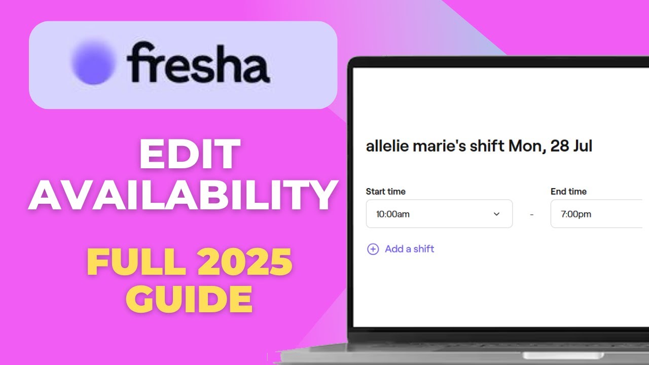How to Edit Availability on Fresha Full 2025 Guide