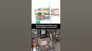 Packaging machine cam heat sealing mechanism #mechanism #machine #3ddesign  #engineering #3d