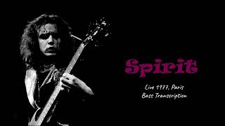 Jack Bruce-Spirit- Paris-1977-Bass Tab &amp; Notation