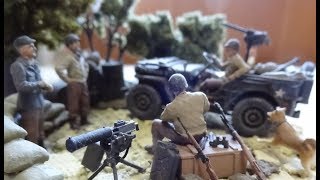 アメリカ兵とジープ～タミヤ1/48～ミリタリープラモデル・ミニジオラマ