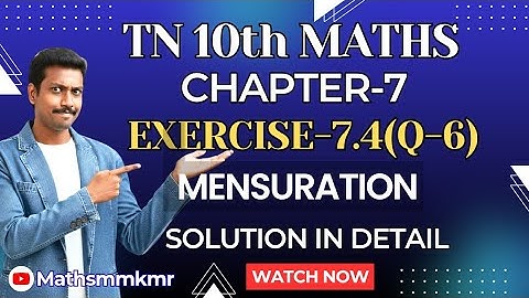 10th Maths Chapter 07 Exercise-7.4(6th Ques)Mensuration| Easy & Detailed Solutions