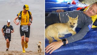 Бездомная собака пробежала с марафонцем 100 километров по пустыне Гоби и как оказалось не зря...