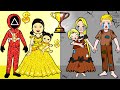 Who Can Win The Trophy?🏆 - Squid Game Family Vs Rapunzel Family Contest | Diy Paper Dolls & Cartoon