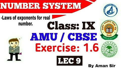 Number System || Exercise-1.6 Class9 Maths || Lec By Aman Sir || ACC