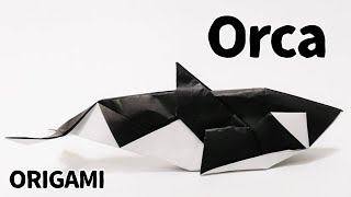 Origami Orca Killer Whale -How to make- 折り紙 シャチ 折り方