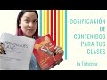 Cómo hacer una dosificación de contenidos educativos