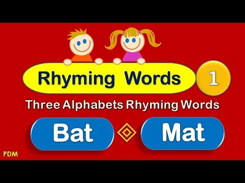 Rhyming Words | phonics Rhyming | Three Alphabets Words | ( Rhymes