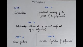 Polynomials | Class X | Part 5