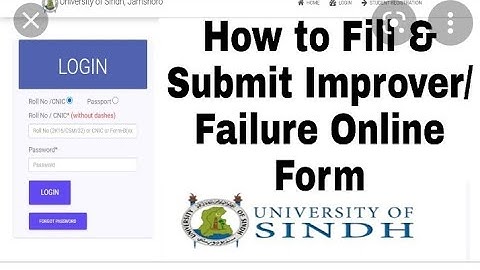 How To fill improver/failure challan of university of sindh jamshoro