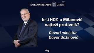 (UŽIVO) Je li HDZu Milanović najteži protivnik? Govori ministar Davor Božinović