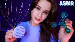 ASMR Scalp Massage МАССАЖ ГОЛОВЫ Personal attention Agressive sound rustling