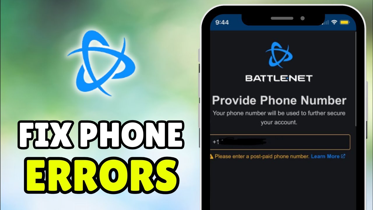 How To Fix Please Enter a Post Paid Phone Number in Battle.net (2026 ...