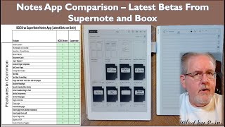 Supernote vs Boox:  Beta Notes Features Compared